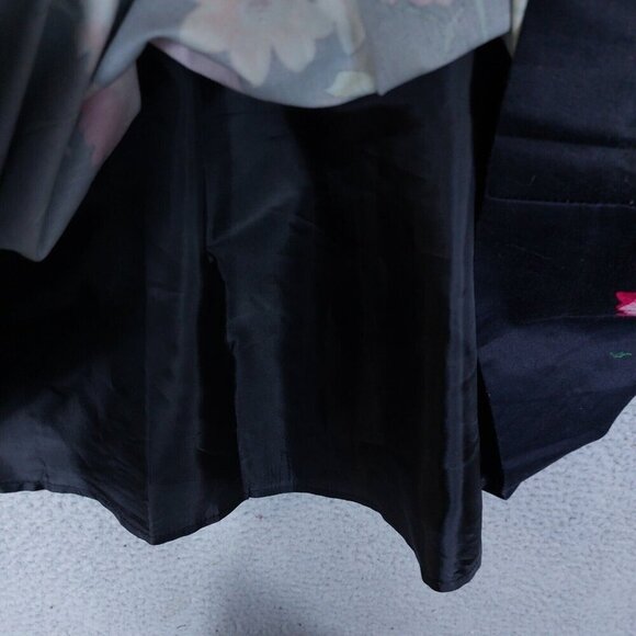 Eliza J Dress Women's 2 Black Rose Print Belted Boat Neck Sleeveless Party - Picture 9 of 16